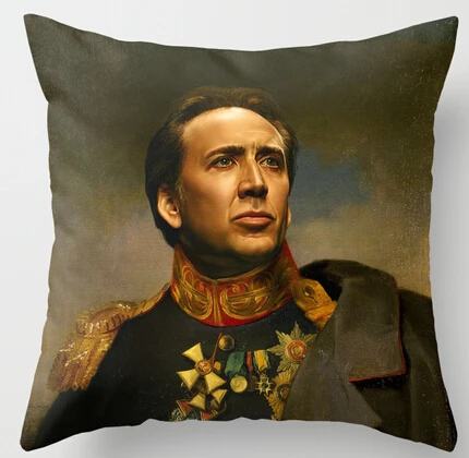 

Лидер продаж Николя клетка Replaceface заказной квадратный, с молнией Броши Подушка на молнии бутафория протектор