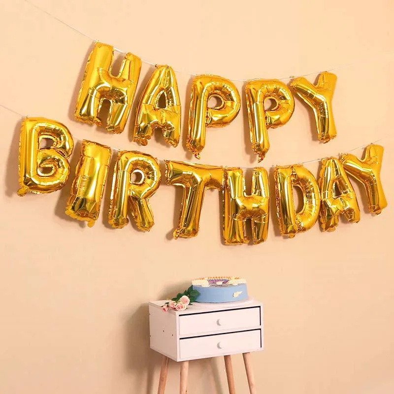 

Happy Birthday Balloon Set Baby Shower Party Decoration Accessories Ballon Anniversaire Fille Eid Mubarak Ballon Lettre Chiffre