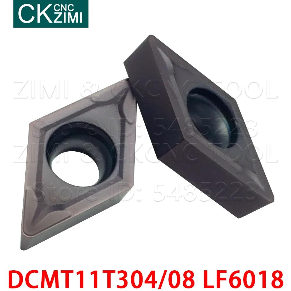 Insertos de carburo de acero inoxidable, herramientas de torneado interno, CNC, herramientas de torno de metal DCMT 11T03, DCMT11T304 LF6018 DCMT11T308 LF6018