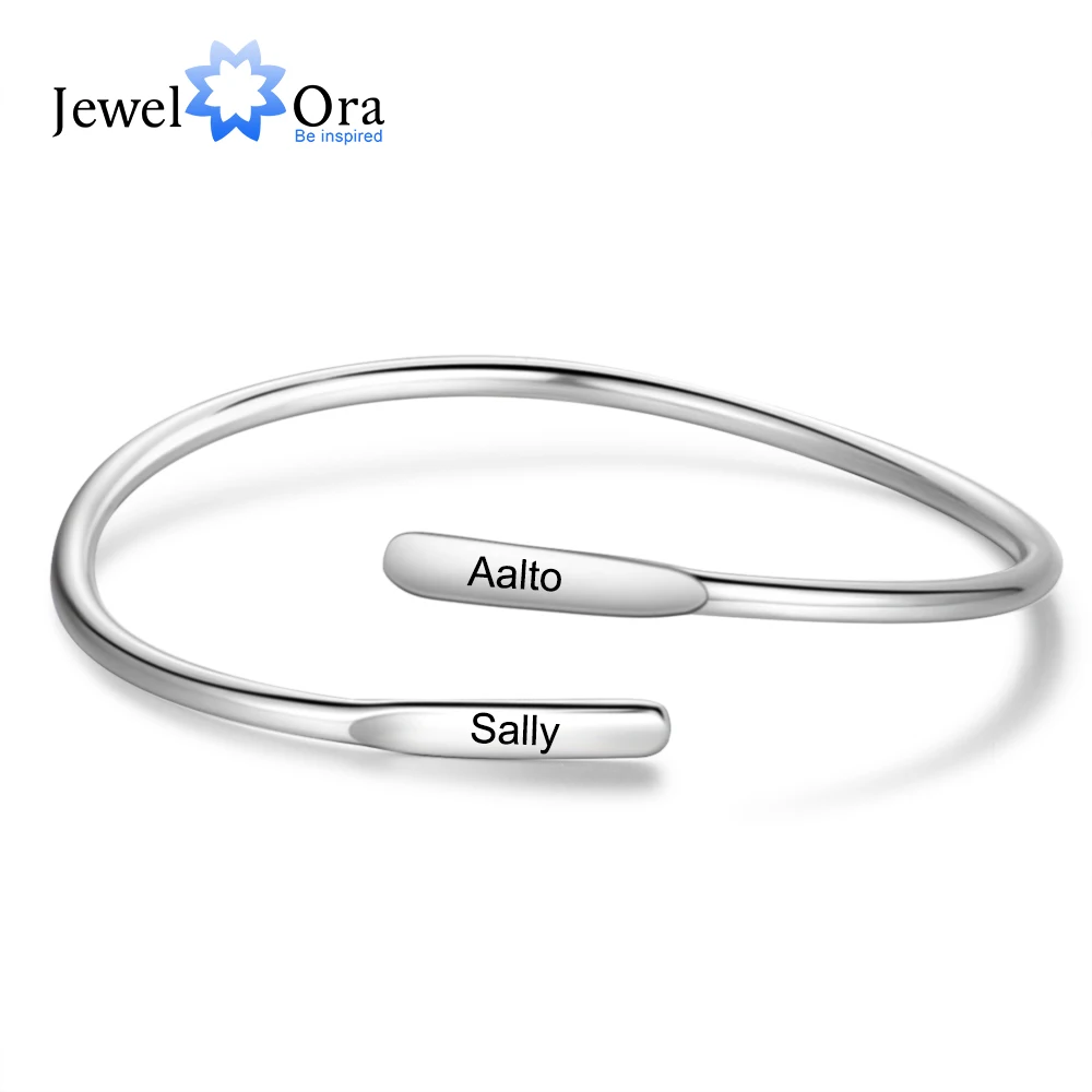 Personalized Adjustable Engraved Cuff Bracelets for Women Stainless steel Custom Name Bracelets & Bangles Gifts for Girlfriend