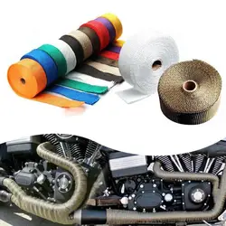 5M Roll Heat Shield Motorcycle Exhaust Thermal Tape Header Pipe Heat Wrap Tape Thermal with Stainless Ties