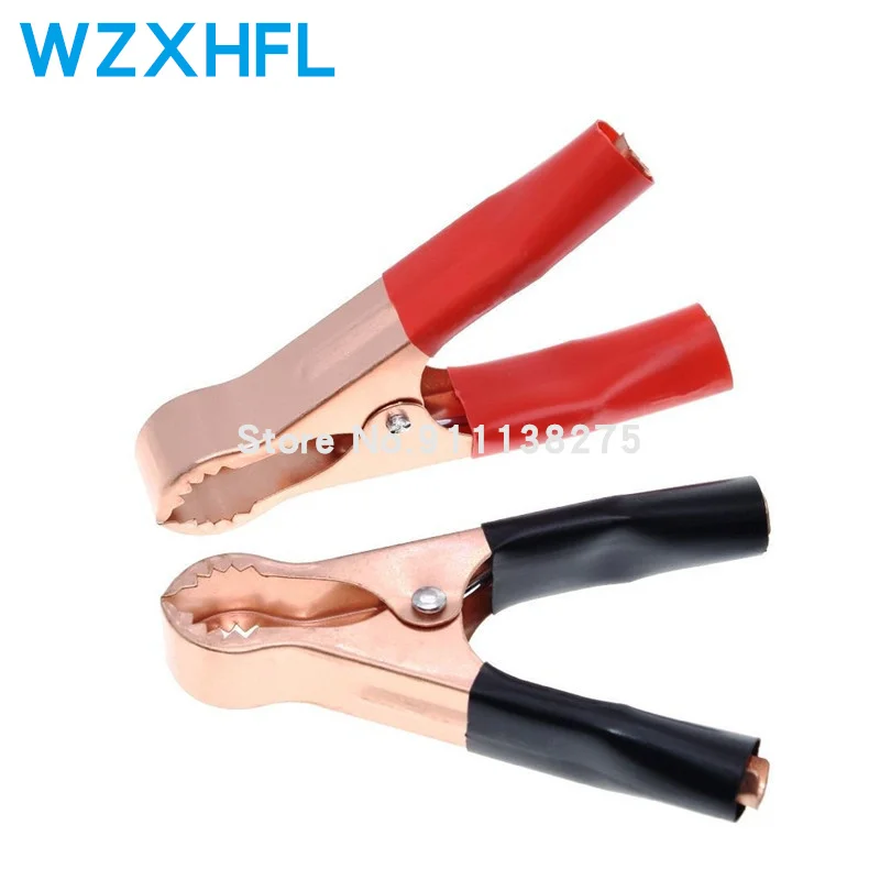 2Pcs50A Rood + Zwart 79.5Mm Krokodil Auto Caravan Van Batterij Test Lead Clips Beste Promotie Alligator Clips Connector Plug power