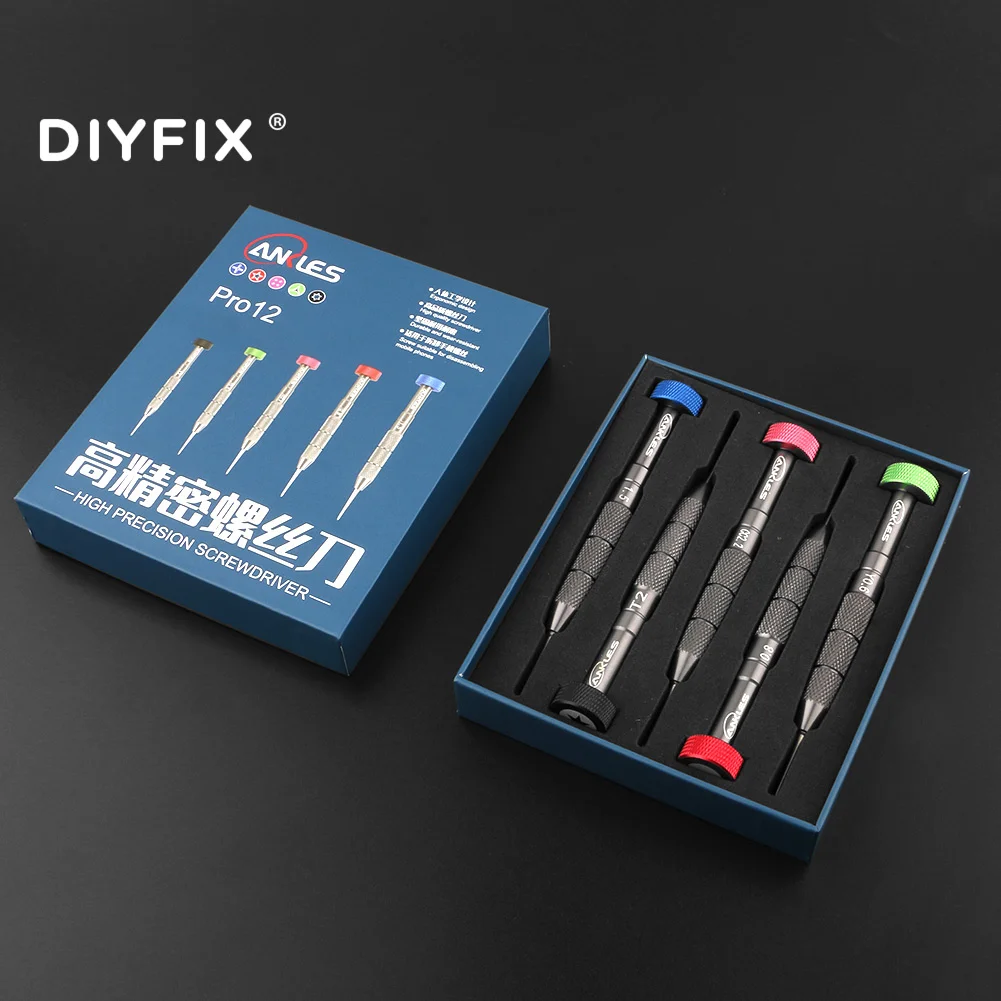 

DIYFIX Pro 12 High Precision Extra Hard PH 1.5/2.2 T2 Triangular Y0.6 Pentagonal 0.8 Screwdriver For APPLE iPhone Repair