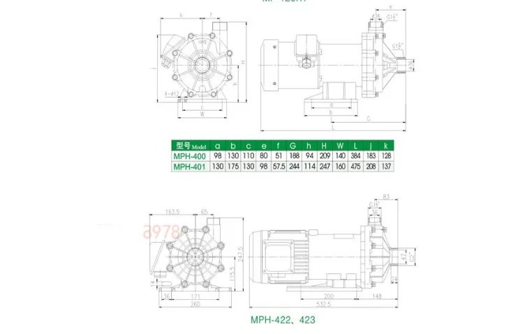 Magnetic drive circulating water pump medical beauty plating MP-20R 220V magnetic drive ring chemical pump