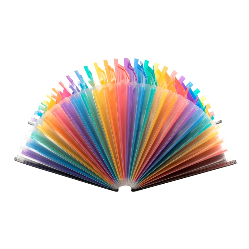 A4 Plastic Portable File Folder Extension Wallet Bill Receipt File Sorting Organizer Office Storage Bags Folders Filing Product