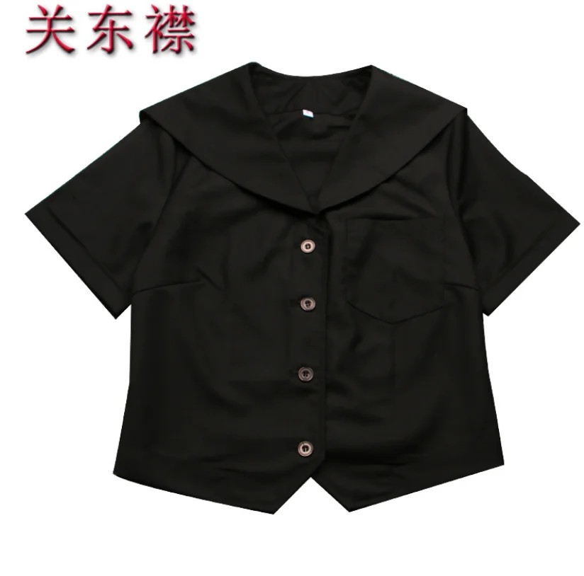 Nagoya Revers Kansai Sapporo Kanto Revers Matrozenpakje Schooluniform Jk Meisjes Zwart Shirt Student Korte Lange Mouwen Top Shirt