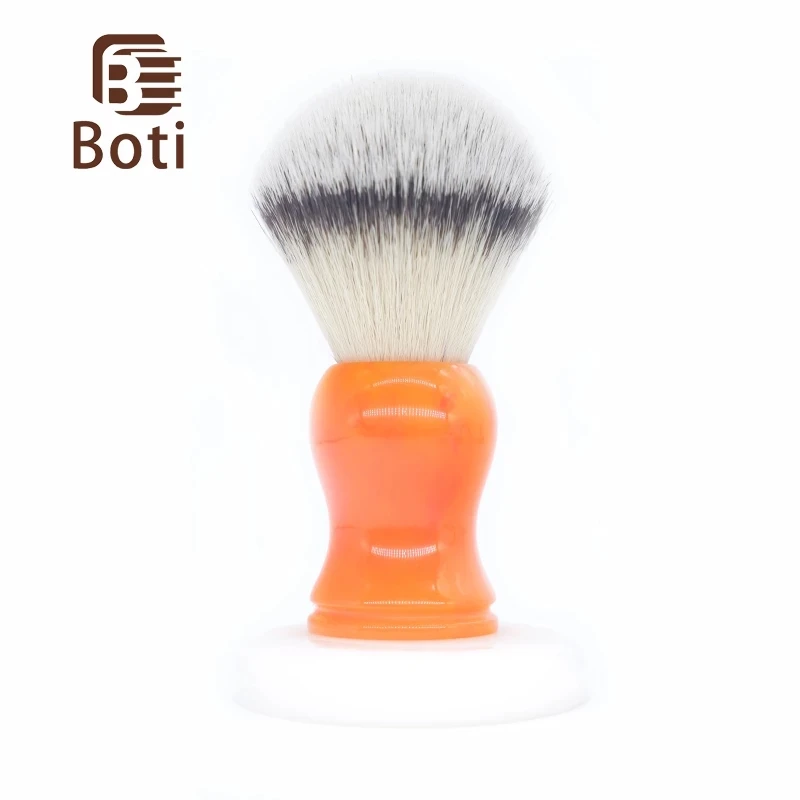 Boti Beard Brush-Orange Candy Handle With 3 Color Synthetic Hair Imitate Badger Hair Essential Daily Men's Shaving Brush Kits