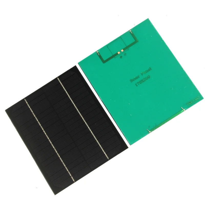 BUHESHUI PET 6 واط 18 فولت لوحة طاقة شمسية أحادية السيليكون الصف خلية شمسية ل 12 فولت شاحن بطارية 200*170 مللي متر