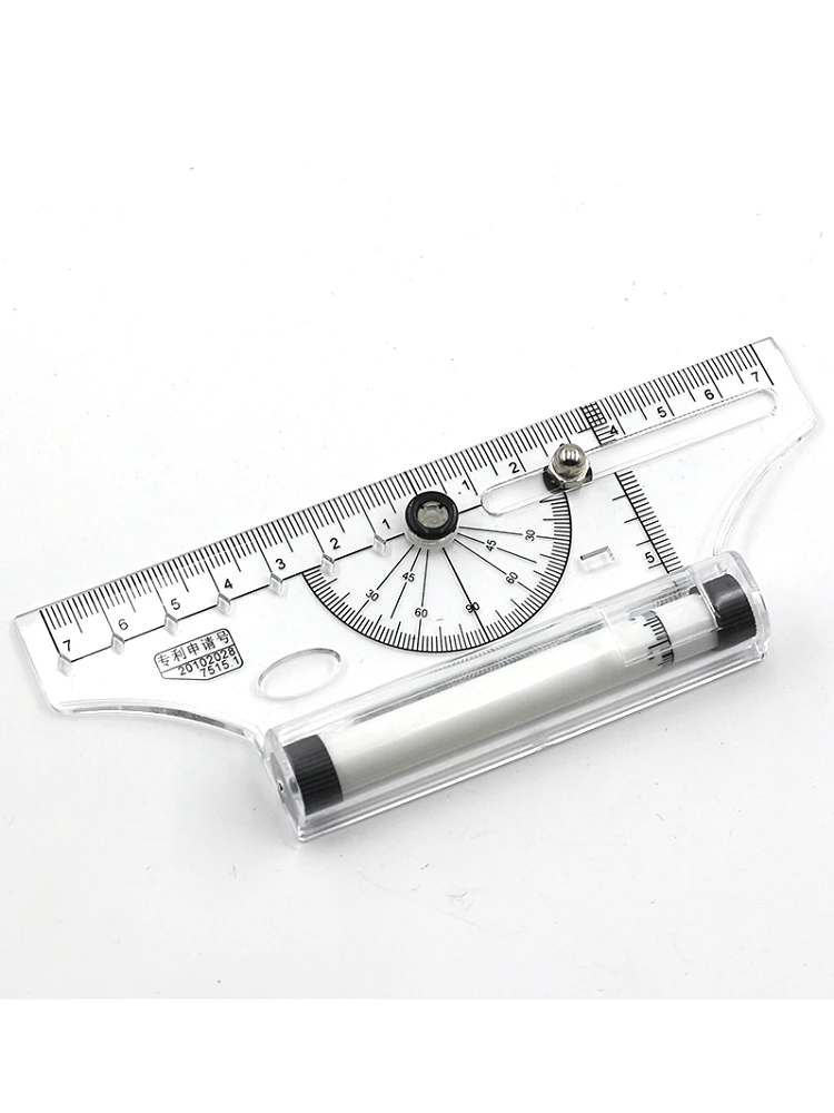 Pulley Centering Multi-purpose Rolling Ruler Drawing Tool Parallel Compass Ruler School Stationery Protractor Curve Triangle