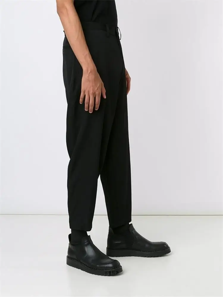 Men's new cropped pants Men's hair stylist Fashion trend Hip-hop loose plus-size casual Harem pants plus-size clothing