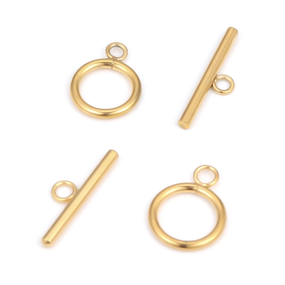 5 Sets Edelstahl-OT-Verschlüsse, Knebelverschlüsse für DIY-Schmuckherstellung, Halsketten-Verbinder, Armbandhaken, Bastelzubehör – Detail 6