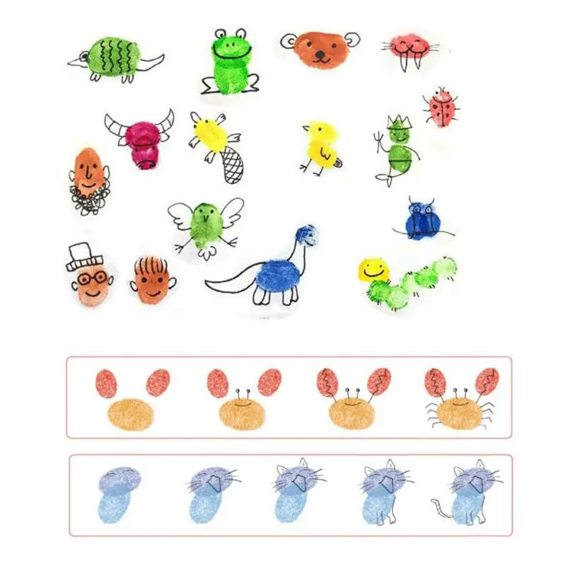 وسادة حبر سكرابوكينغ ، 20 لونًا ، لوحة أصابع ، ختم ، زخرفة للأطفال
