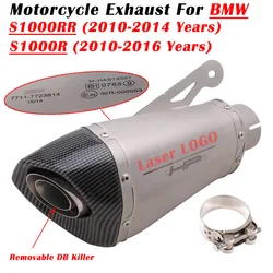 Slip On For BMW S1000RR S1000R 2010 - 2015 2016 Motorcycle Exhaust Escape Systems Modified 60mm E-Mark Laser Muffler DB Killer