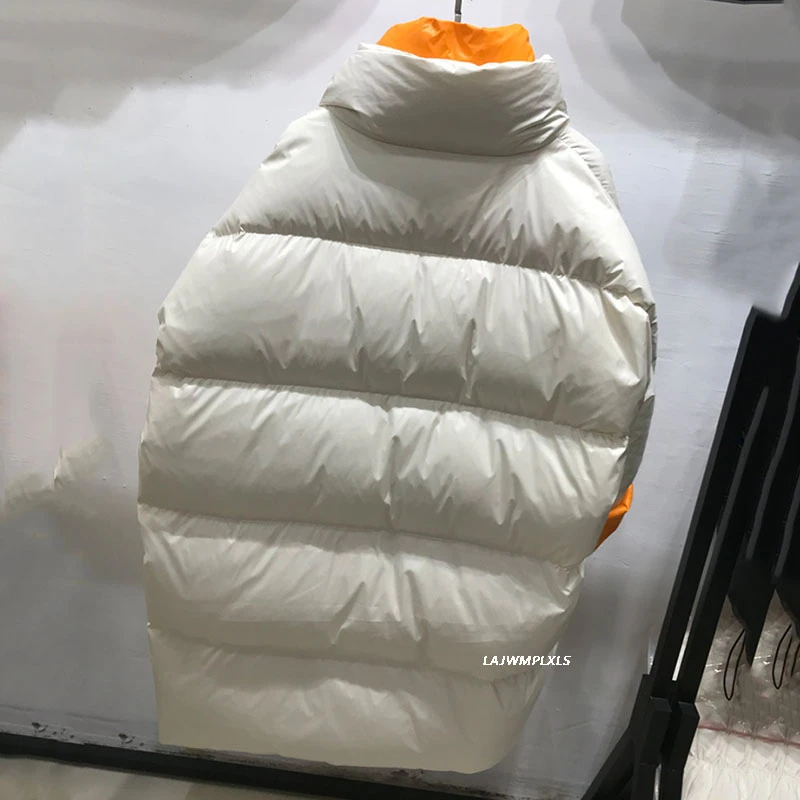 Korean Winter Puffer Jacket Women Down Coat 2022 Fashion Winter New White Duck Down Scarf Long Loose  Thick Coat YRF262