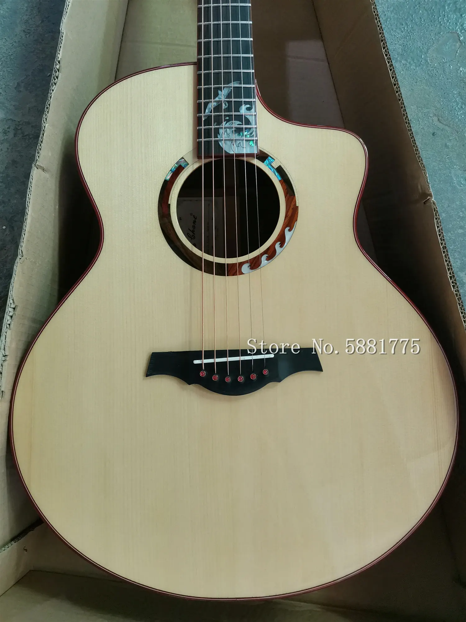 JC12X Le Chant 41 inch acoustic guitar, solid European spruce top, cutaway high quality guitar, guitarra