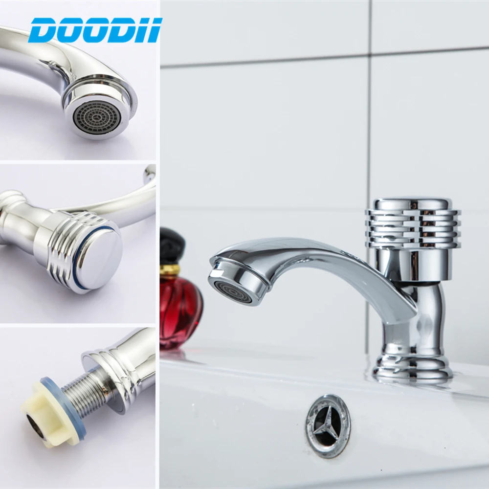 Wholesale And Retail Fashion Style Home Bath Basin Faucet Deck Mount Cold Water Tap Torneira Doodii