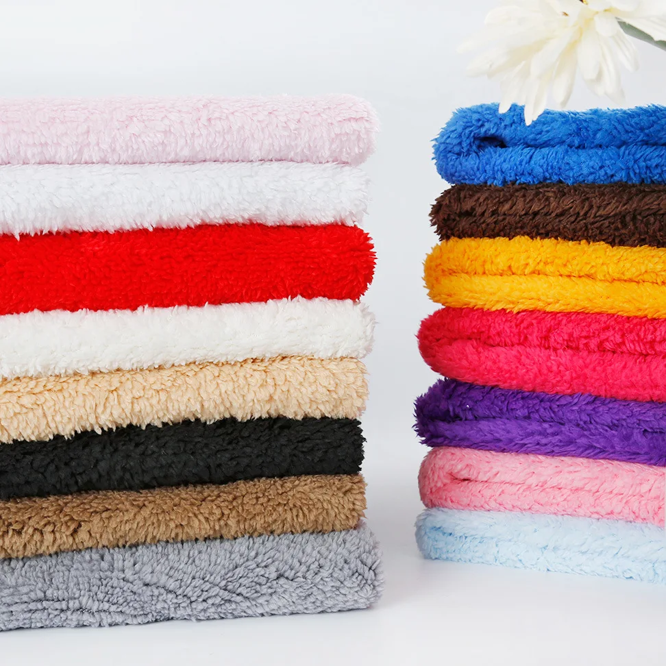 50cmX160cm Lamb Wool Fabric Polar Fleece Fabric Clothing Lining Plush Shoes Hats Handmade DIY Sewing Cloth