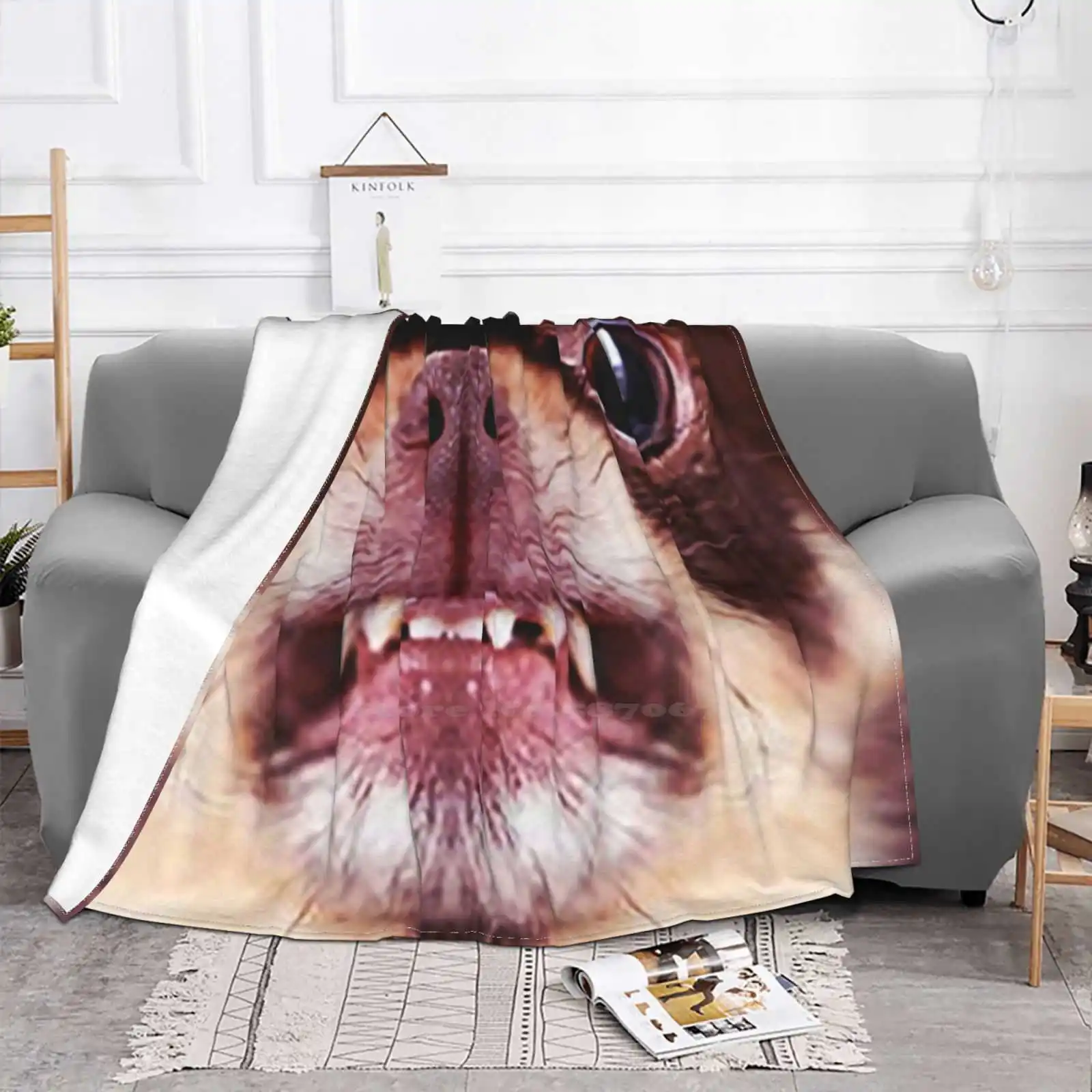 Chihuahua Aggressive Dog Snarling And Looking Angry Animals Gifts Safe Face Covering Men Women For Home Sofa Bed Camping Car