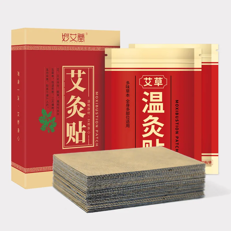 SHARE HO 40pcs Waist Moxa Plaster Self Heating Warming Chinese Moxibustion Wormwood Sticker Shoulder Neck Patches Plaster