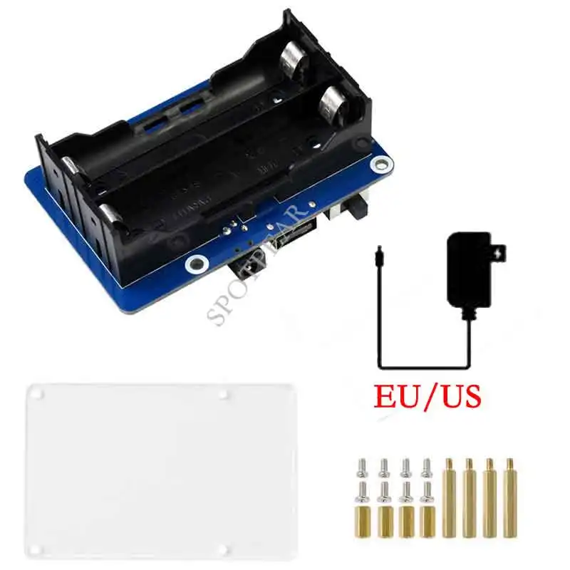 Raspberry Pi Uninterruptible Power Supply UPS HAT (B) up to 5A Current Pogo Pins Connector, 5V Output