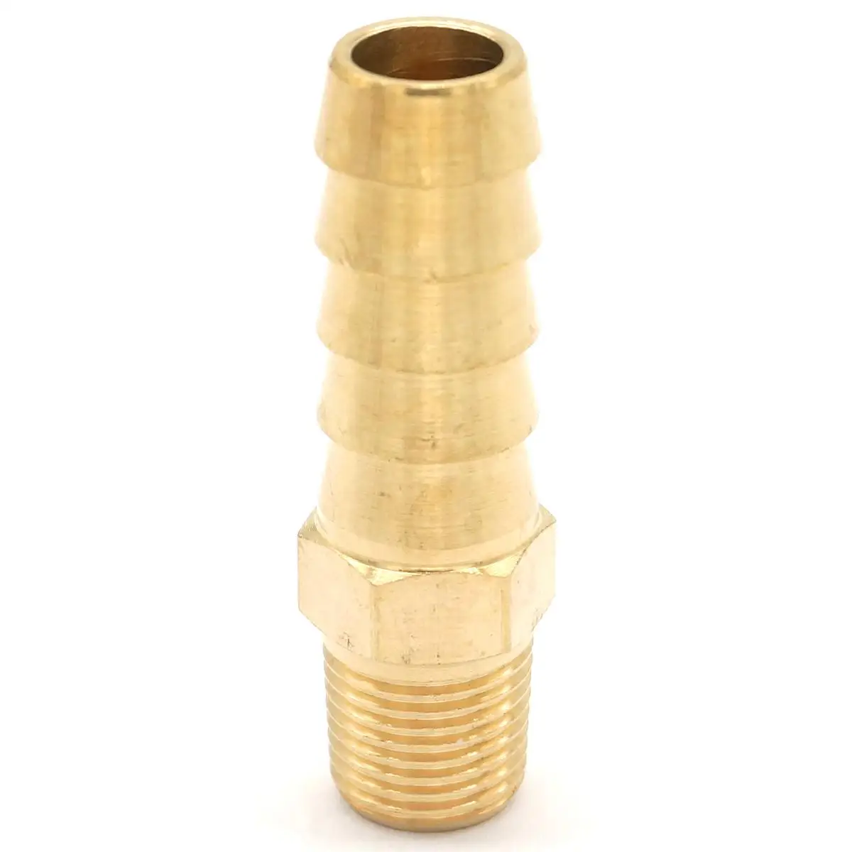 

1/8" NPT Male x 3/8" Hose Barbed Tail Brass Fuel Fittings Connectors Adapters Max Pressure 229 PSI