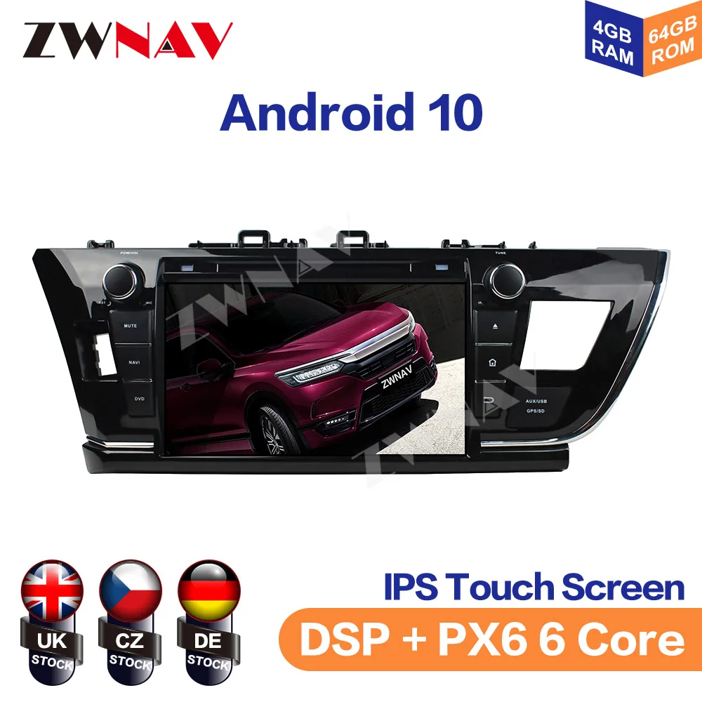 Car DVD Player Android 10 Octa Core Multimedia Player GPS Navigation For Toyota Corolla IHD 2016 Auto Radio Stereo Head Unit DSP