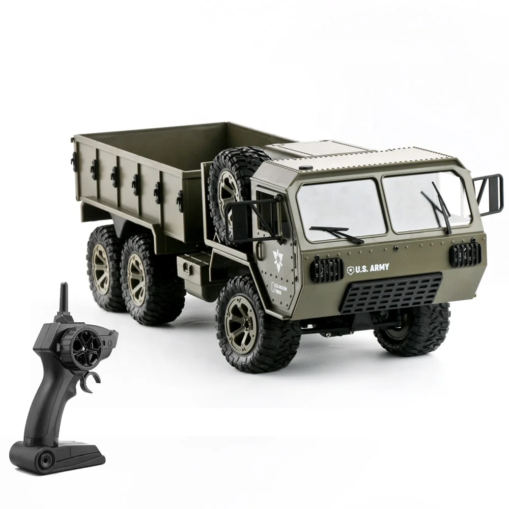 US Army Military Truck 1/16 2.4G 6WD HD Camera RC Car With LED light Crawler Buggy Climbing Remote Control Car Monster Truck toy