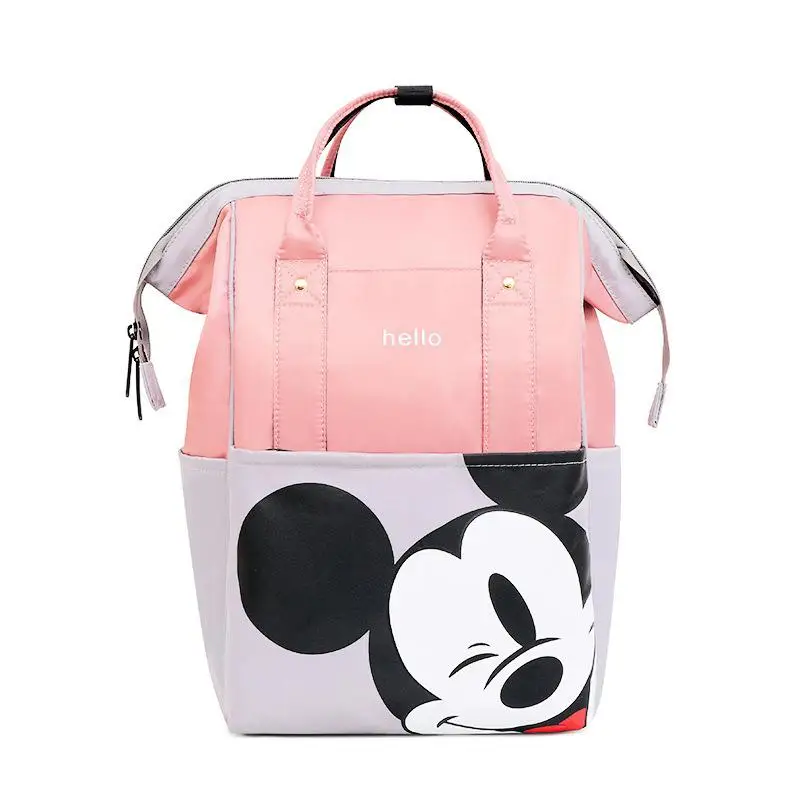 Disney Mickey Minnie torba na pieluchy wielofunkcyjna duża pojemność moda dla niemowląt mama towary mokry plecak Nappy akcesoria ciążowe