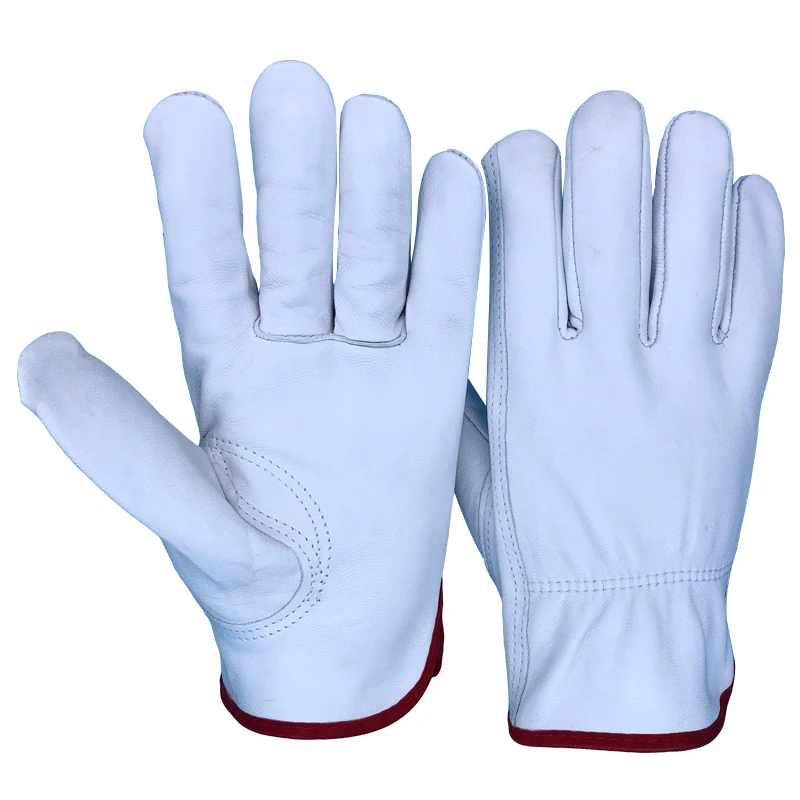 Guantes de trabajo de seguridad de cuero de oveja para hombres, guantes de soldadura para trabajo, protección de seguridad para jardín, deportes, MOTO, resistentes al desgaste, 4020W