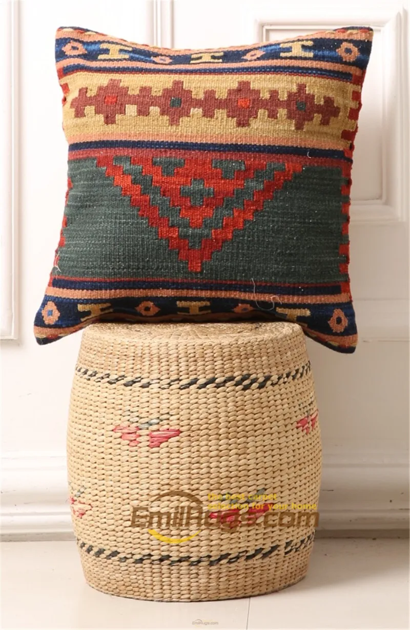 kilim cushions Handmade Kilim  Cover Handmade Craft Gift Wool Throw Quare Ofa Chair Decor