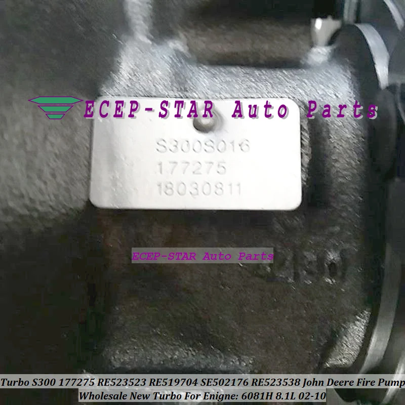 Turbo S300 177275 RE523523 RE519704 SE502176 RE523538 173733 173157 173732 174736 For John Deere Fire Pump 6081H 8.1L