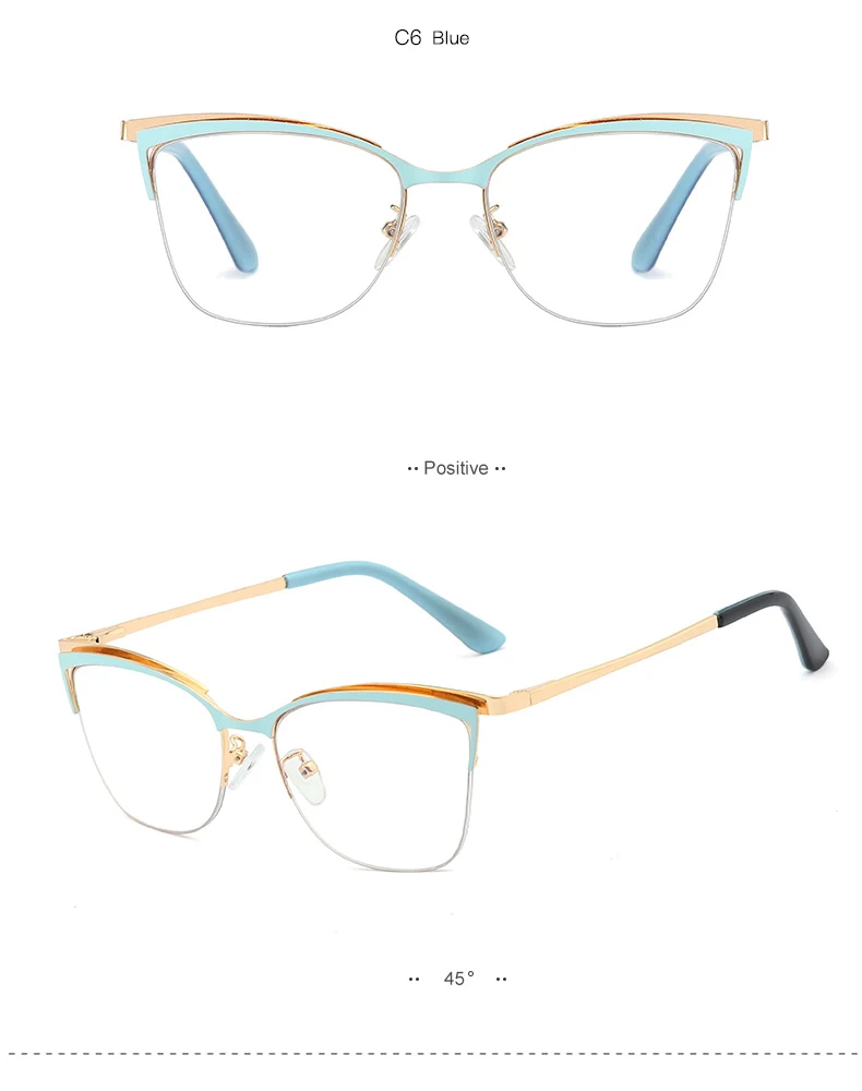 Blau Licht Blockieren Gläser Optische Verordnung Frauen Brillen Neue Frauen Brillen Mode UV400 Anti-Reflektierende Brille – Detail 7