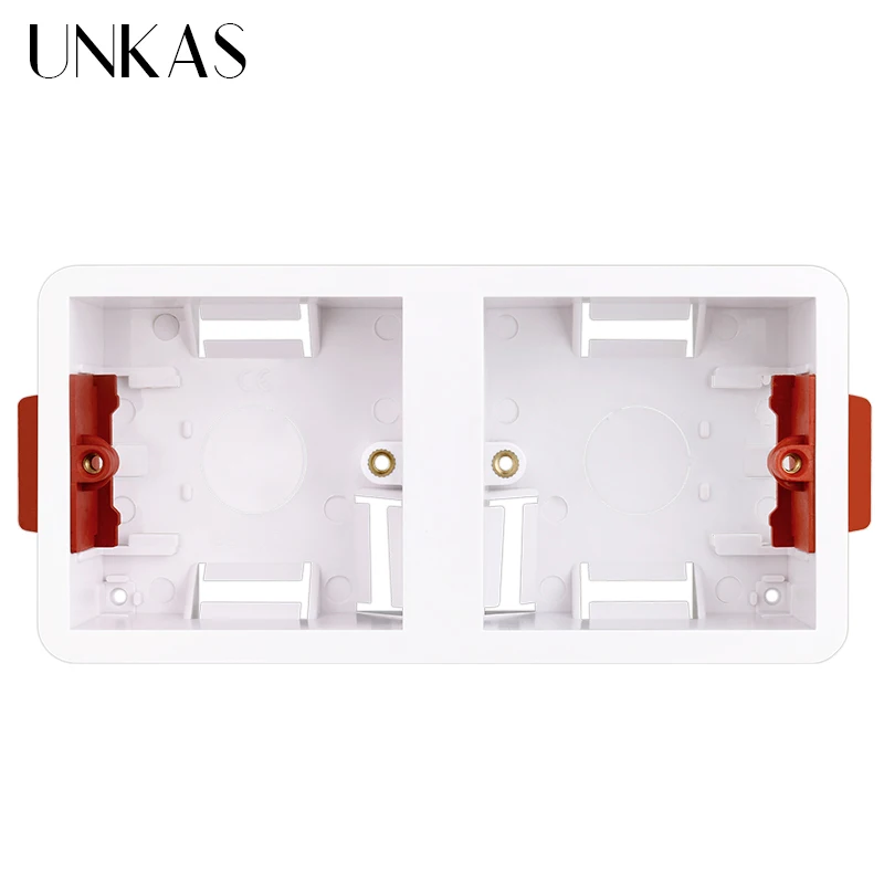 UNKAS 86 Type 2 Gang 172mm Dry Lining Mount Box For Gypsum Board Plasterboad Drywall 34mm Depth Wall Switch Socket Cassette