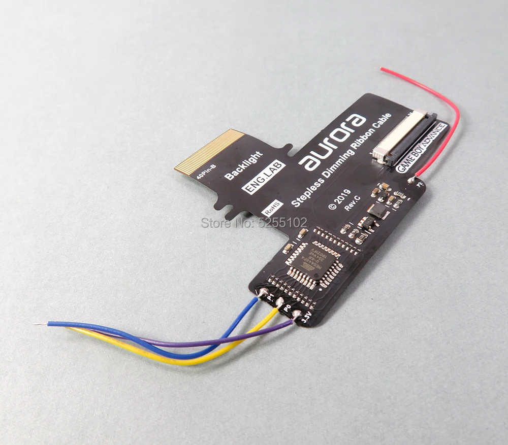 1 個 GBA 40pin 32pin 液晶ケーブルバックライトキットモデル画面プリーツアダプタケーブルゲームコンソール無段階調光プラット