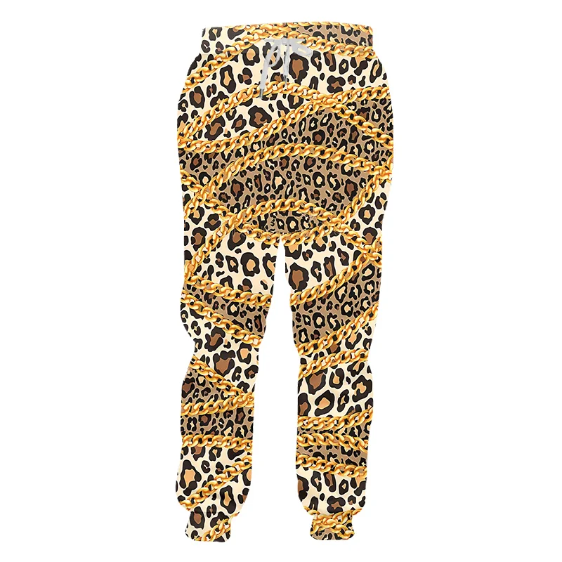 3D Golden Zebra Pants Harajuku Streetwear Harem Hip Hop Jogging Pants Hipster Fashion Streetwear Oversize Sweatpant Men Clothing