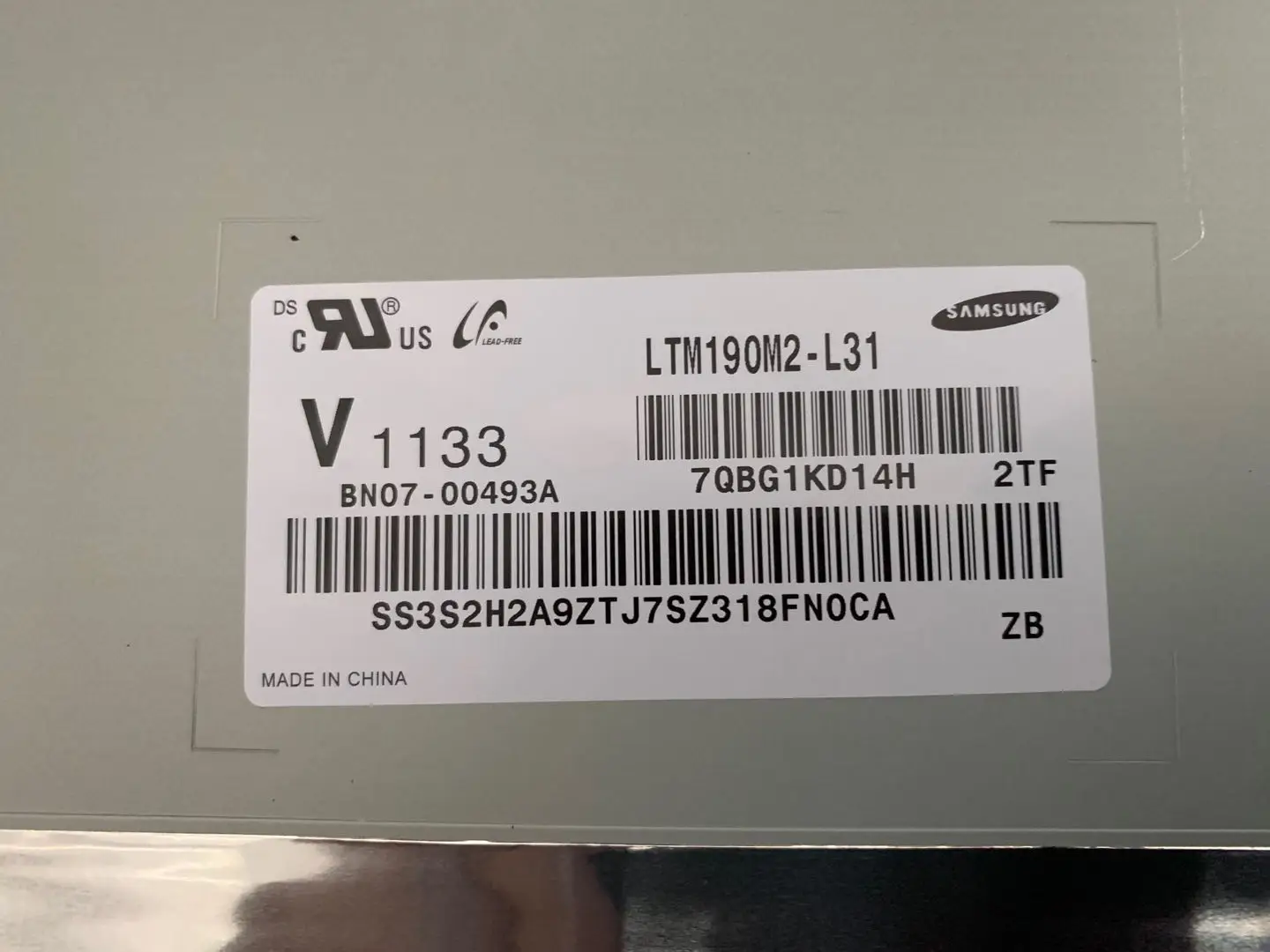 Tela lcd industrial de 19 polegadas ltm190m2 l31, original, com garantia de um ano