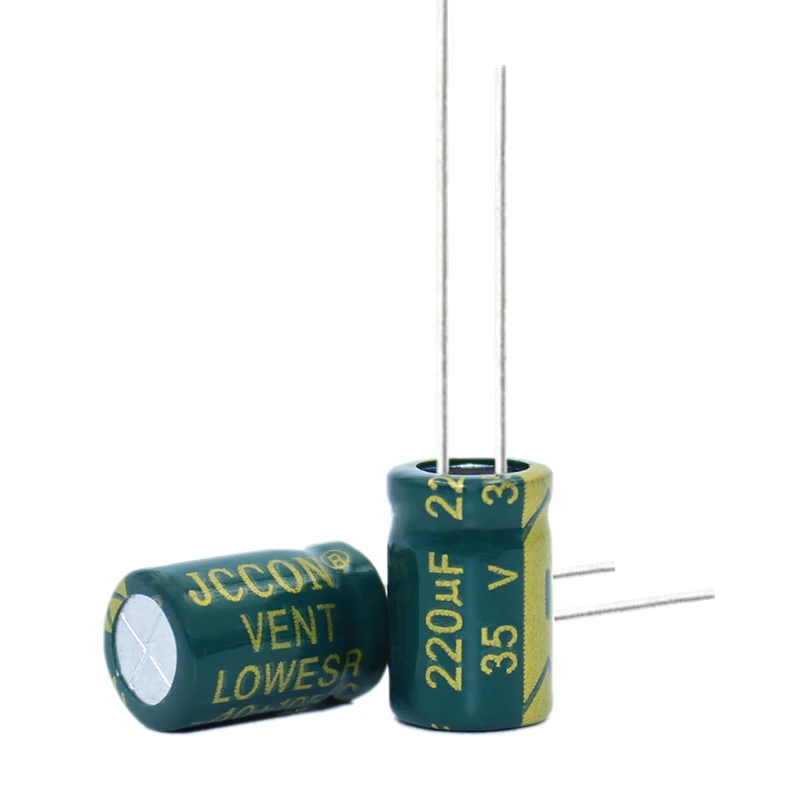 20pcs High frequency low resistance aluminum electrolytic capacitor 35V220UF 220uf35v volume: 8x12