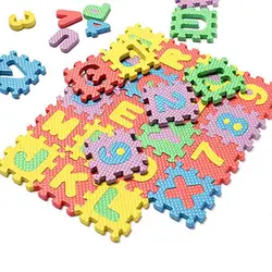 2020 Hot Sale 36pcs/set children mini EVA Foam Alphabet Letters Numbers Floor Soft Baby Mat 3D puzzle Kids Educational toys