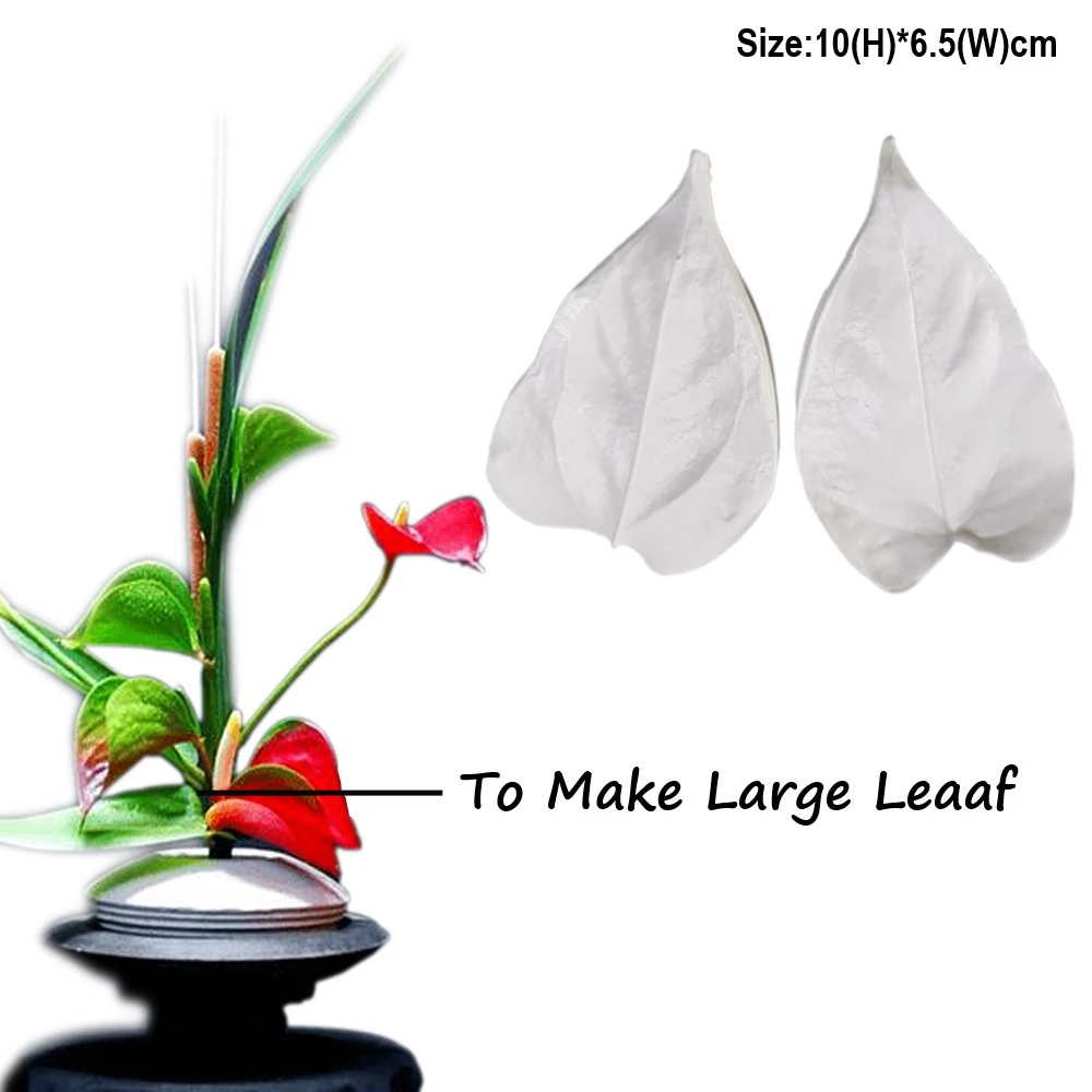 NEW 2PCS Anthurium Flower Silicone Veiner Mold DIY Handmade Fondant Flower Clay Craft Mould Cake Decorating Tool Baking M2823