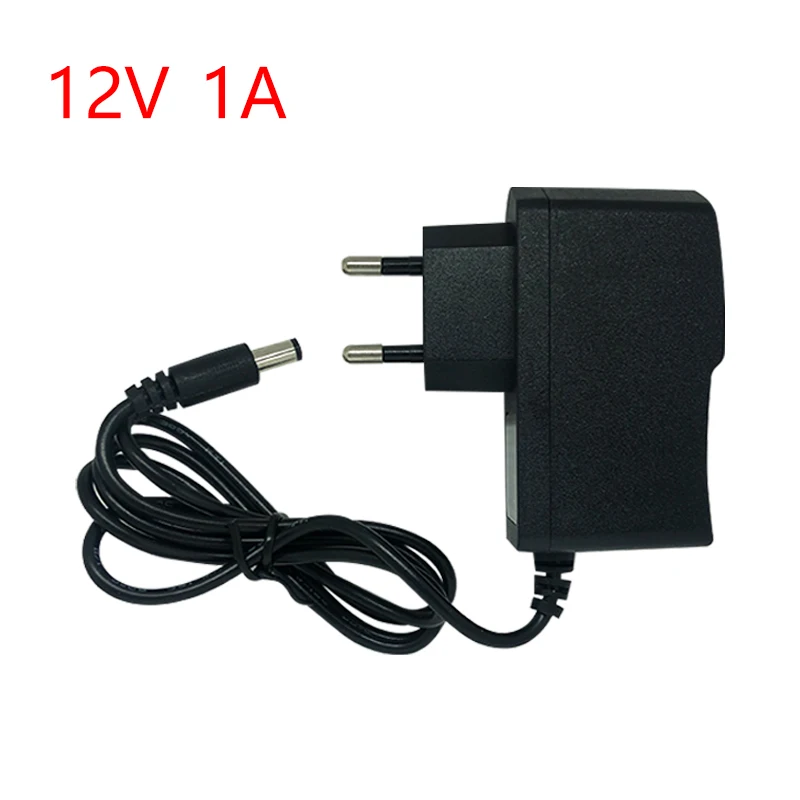 Adaptador de fuente de alimentación AC DC de 12 voltios, 0,5a, 1A, 2A, 3A, 110V, 220V a 12 V, 1A, 2A, 3A, enchufe europeo y estadounidense para LED