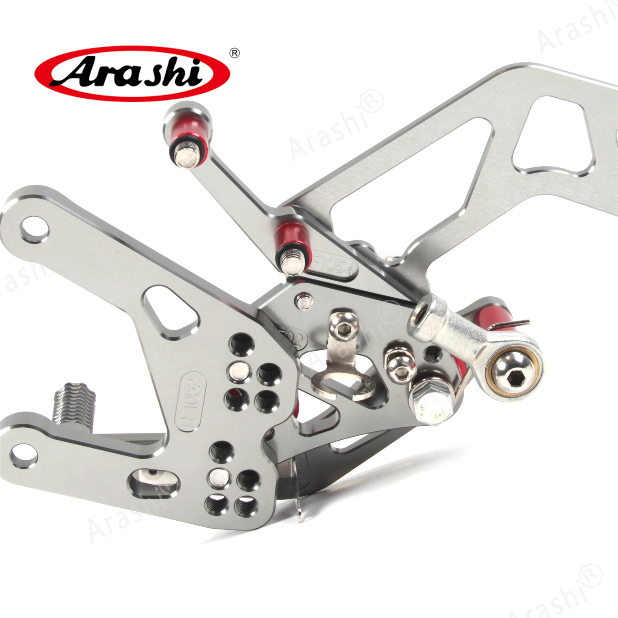 1 conjunto arashi mt10 2016 2017 2018 2019 2020 2021 cnc ajustável apoio para os pés conjuntos traseiros rearset apoio para os pés para yamaha mt10