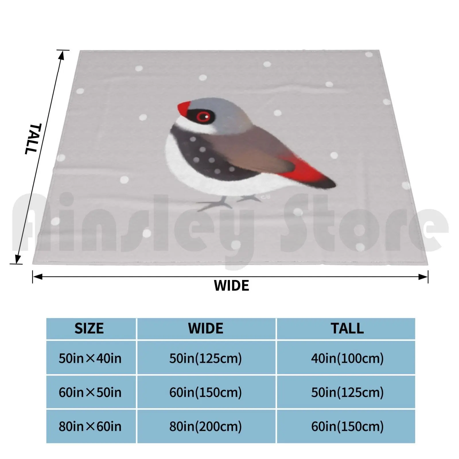 Diamond Firetail Blanket Super Soft Warm Light Thin Diamond Firetail Bird Animal Diamond Sparrow Sparrow Snow Winter