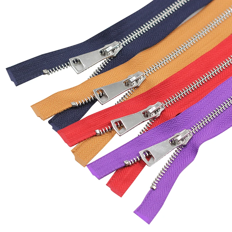 5# 60/70/80/90/100/120/150 cm Double Sliders Auto Lock Metal Zipper