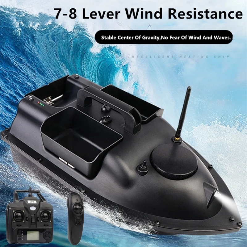 16 GPS Point Intelligent Return 3 Hopper RC Fishing Boat Bait 500M 6H LCD Screen Fish Finder Remote Control GPS RC Bait Boat