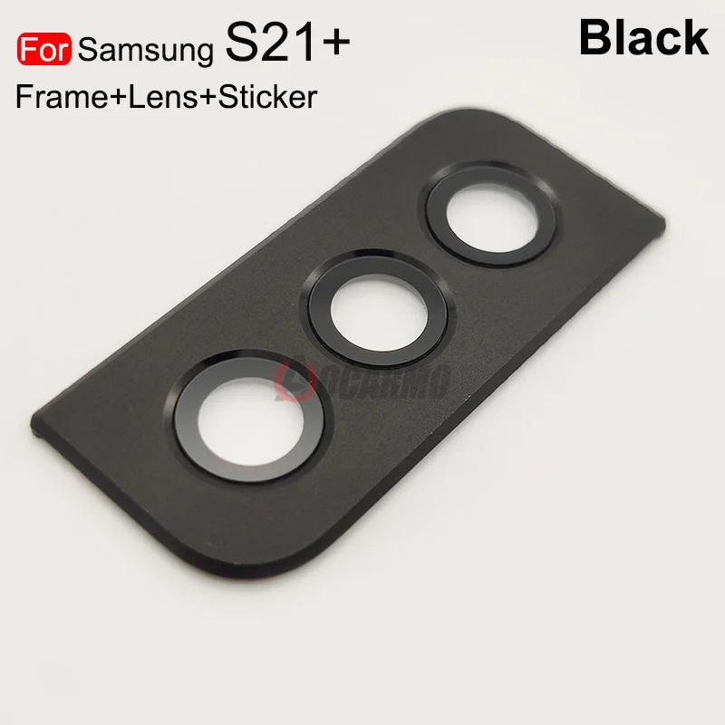 For Samsung Galaxy S21 S21+ S21 Plus Wide-angle Rear Back Camera Lens With Frame Adhesive Sticker Replacement Parts