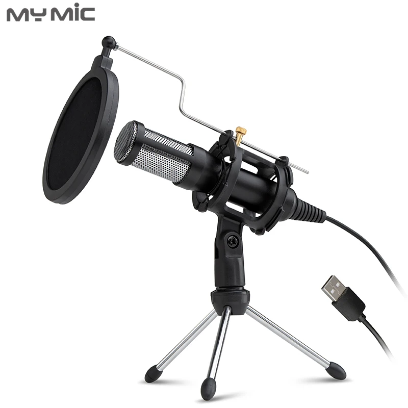 

My Mic SHU03 Condenser Recording Studio USB Microphone Professional With Tripod Stand For Computer Gaming Broadcasting