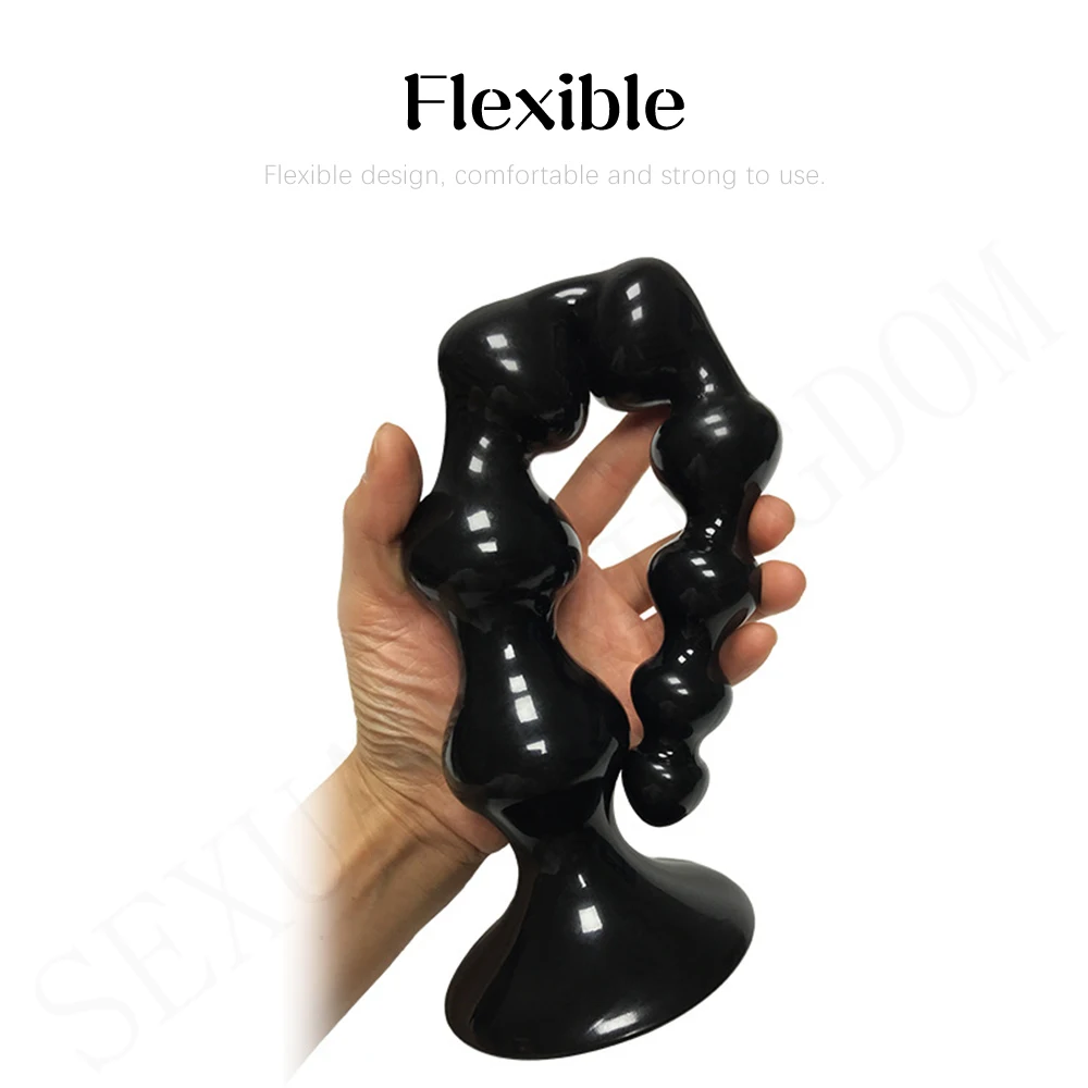 Super Long Pull Beads Anal Plug Powerful Suction Cup Silicone Dildo Female Masturbation Adult Sex Toys for Woman Man Gay