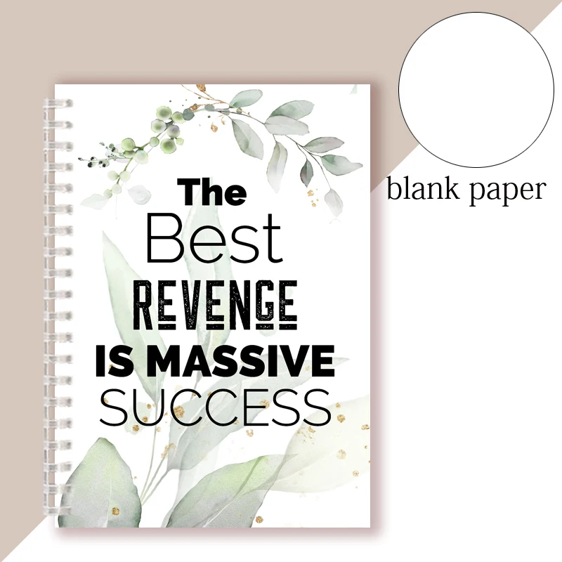 Spiral Notebook Successful Attitude Dream Goals Motivational Quote - The Best Revenge Is Massive Success - Note Book Writing Pad