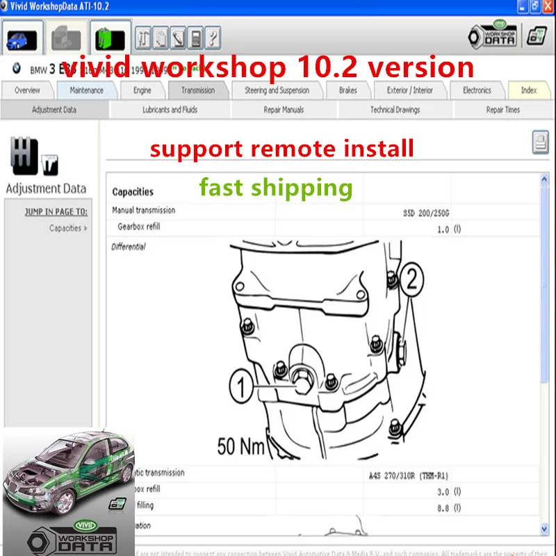 2024 hot vivid workshop data v10.2 update to 2010 for repair software collection auto repair software vivid workshop software