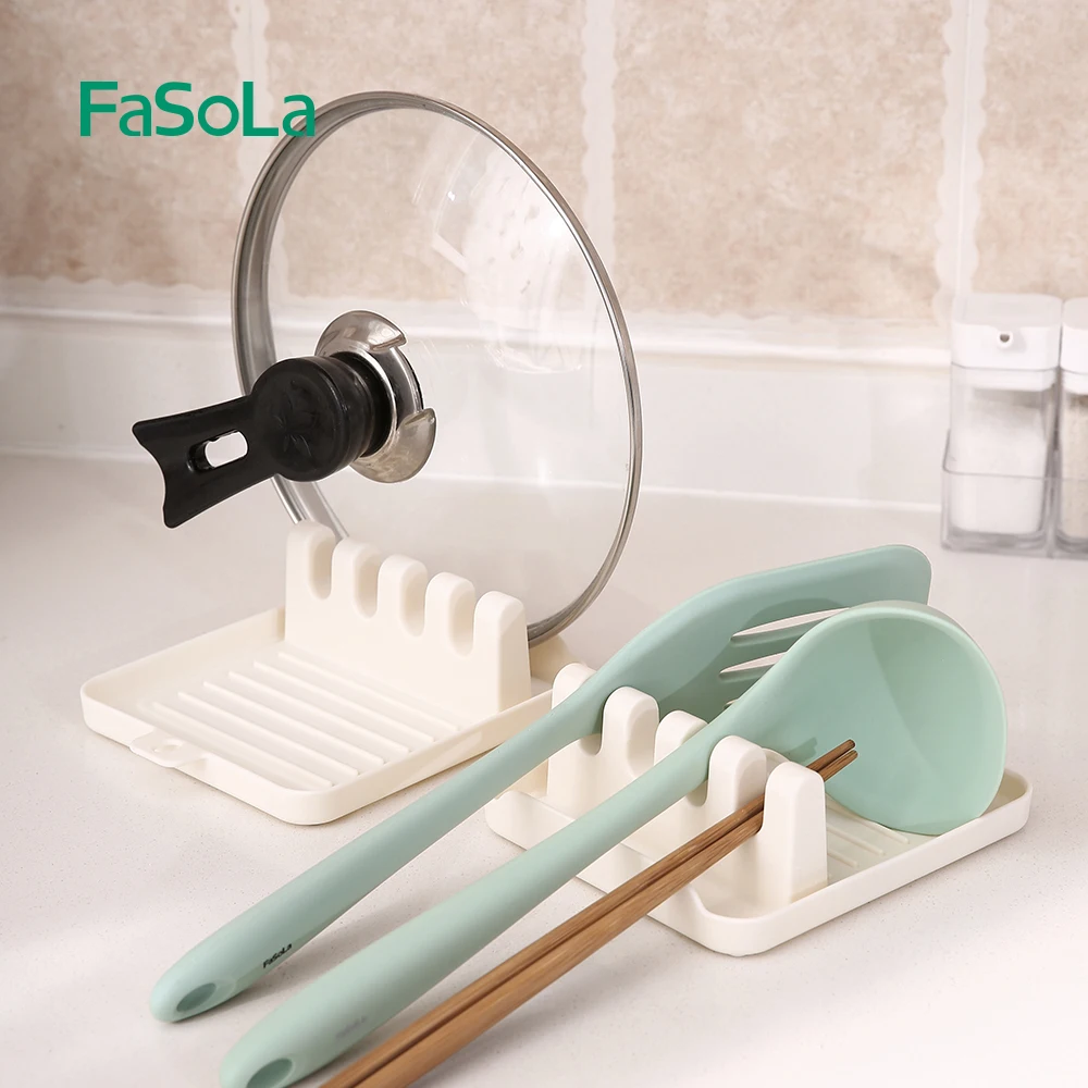 

FaSoLa Multifunctional Spoon Rests and Pot Clips Lid Holder Pot Lid Holder Spoon Rest Pan Pot Cover Lid Rack Shelf Stand Holder